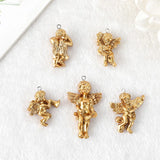 15Pcs Resin Cupid Angel Charms Baby Face Crafts Flatback for Necklace Earring