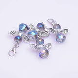 15Pcs Vintage Mixed Angel Wings Beads Charms Pendant Women Jewelry
