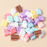 15Pcs Resin Chocolate Charm Dessert Food Charms for Jewelry Making