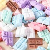 15Pcs Resin Chocolate Charm Dessert Food Charms for Jewelry Making