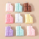 15Pcs Resin Chocolate Charm Dessert Food Charms for Jewelry Making