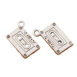 15Pcs Music Cassette Tape Spacer Charm Beads Pendants