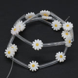 15Pcs Colorful Shell Beads Sunflower Daisy DIY Jewelry Making