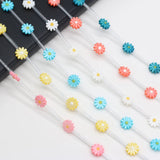 15Pcs Colorful Shell Beads Sunflower Daisy DIY Jewelry Making