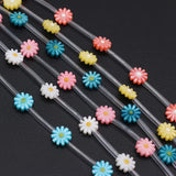15Pcs Colorful Shell Beads Sunflower Daisy DIY Jewelry Making