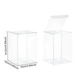 15Pcs Rectangle PVC Box Gift Packing Jewelry Display Waterproof Clear Plastic