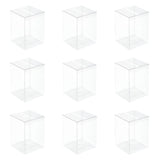 15Pcs Rectangle PVC Box Gift Packing Jewelry Display Waterproof Clear Plastic