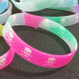 15Pcs Skull Silicone Bracelets Star Wristband Halloween Decoration