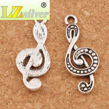 15Pcs Treble Clef Music Note Charms Pendants Zinc Alloy L1629