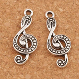 15Pcs Treble Clef Music Note Charms Pendants Zinc Alloy L1629