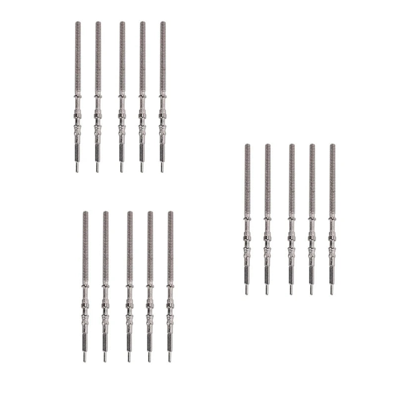 15Pcs Winding Stem For NH3 Series Movement Stainless Steel Repair Crown Kits