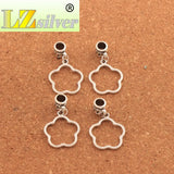 15Pcs Big Plumeria Flower Charm Beads European Bracelets B324 20x33.6mm