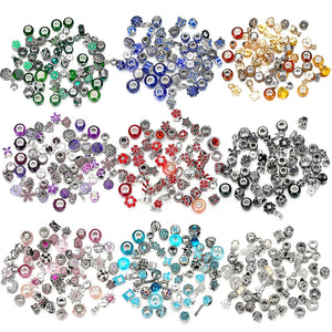 15Pcs/lot Charm Beads Pendant DIY Bracelet Necklaces For Women Jewelry Making