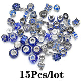 15Pcs/lot Charm Beads Pendant DIY Bracelet Necklaces For Women Jewelry Making