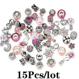15Pcs Special Mixed Charm Beads Pendant for DIY Jewelry Making