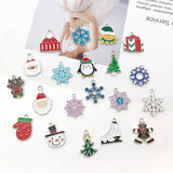 15Pcs Mixed Enamel Christmas Charms DIY Jewelry Making Supplies