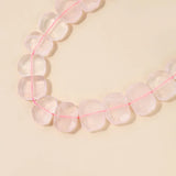 15X19mm Light Pink Crystal Stone Irregular Faceted Beads