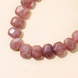 15X19mm Natural Strawberry Crystal Stone Irregular Faceted Beads
