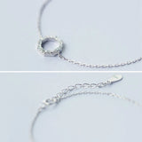 Hexagon Charm 925 Silver Bracelet For Women Girls Female Silver 925 Jewelry