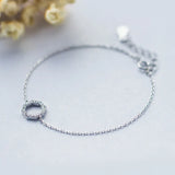 Hexagon Charm 925 Silver Bracelet For Women Girls Female Silver 925 Jewelry