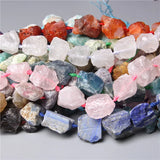 15inch Natural Irregular Raw Lapis Lazuli Amethysts Quartz 20-30mm Crystal Beads