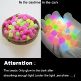 15mm 100pcs/lot Luminous Silicone Beads Hexagonal Mickey Glow-In-The-Dark