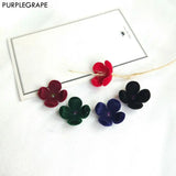15mm 10pcs Suede Perforated Flower DIY Hair Earrings Pendant