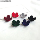 15mm 10pcs Suede Perforated Flower DIY Hair Earrings Pendant