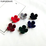 15mm 10pcs Suede Perforated Flower DIY Hair Earrings Pendant