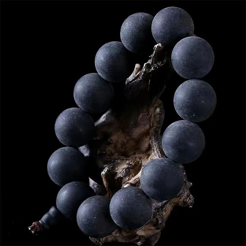 Natural Ebony Wood Beads Bracelet For Men Women