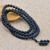 Natural Ebony Wood Beads Bracelet For Men Women