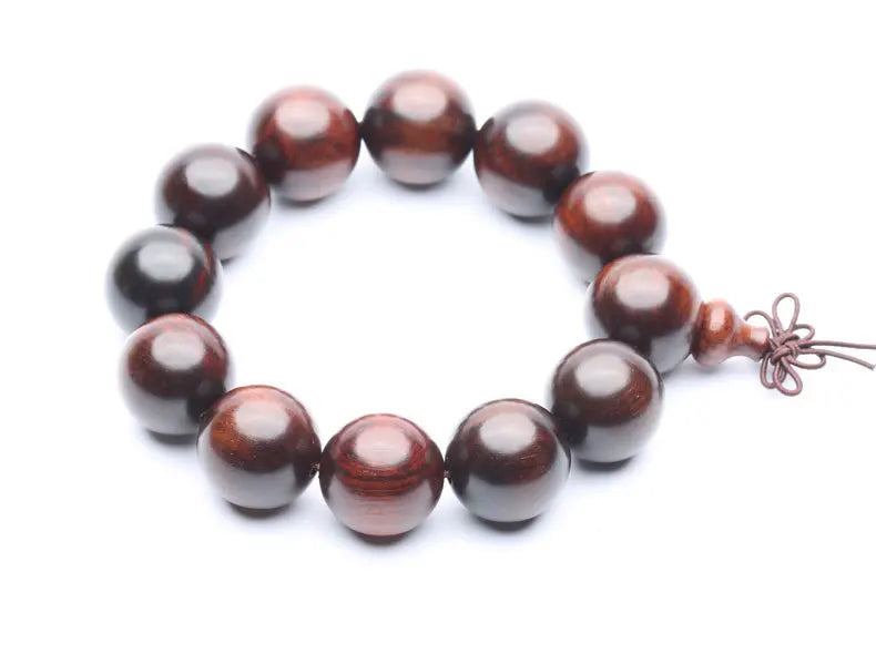 Rosewood Big Beads Vintage Wooden Bracelet Stretch Bracelets For Men