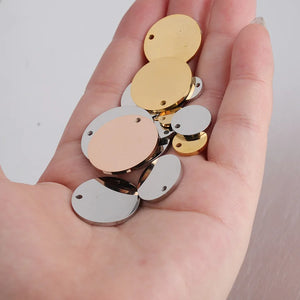 Stainless Steel Pet Disc, 15-20mm, No Engraving