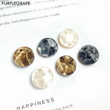 15mm 20pcs Acrylic Disc Shell Gloss Earrings Jewelry DIY Materials