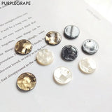 15mm 20pcs Acrylic Disc Shell Gloss Earrings Jewelry DIY Materials
