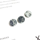 15mm 20pcs Acrylic Disc Shell Gloss Earrings Jewelry DIY Materials