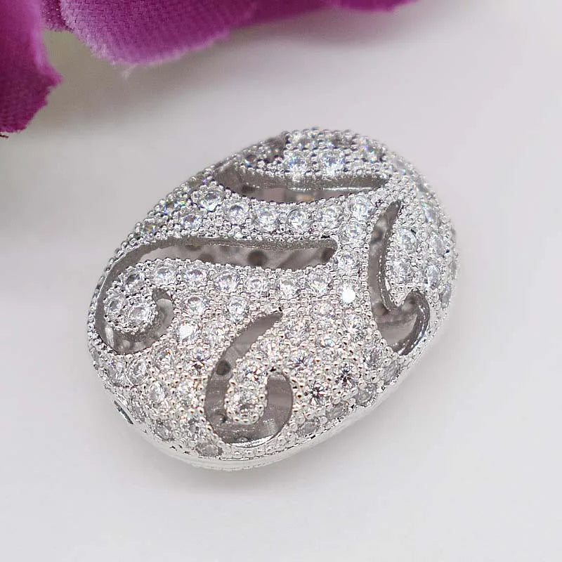 15mm 2pcs/lot Women's CZ-inlaid Pearl Bracelet Buckle