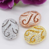 15mm 2pcs/lot Women's CZ-inlaid Pearl Bracelet Buckle