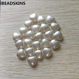 500pcs 15mm Acrylic Pearl Heart Beads DIY Jewelry #3972