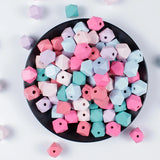 15mm 50Pcs Natural Wooden Geometric Beads DIY Jewelry Baby Toy Accessory