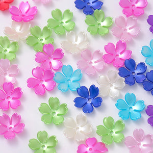 15mm 50g Acrylic Blossom Loose Beads Pearl Flower DIY Jewelry