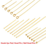 Stainless Steel Eye Flat Head Pin Ball Head Pins 50-100Pcs