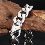 15mm Stainless Steel Cuban NK Chain Bracelet High for Men