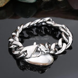 15mm Stainless Steel Cuban NK Chain Bracelet High for Men