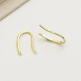 15mm 925 Sterling Silver Smooth Single Ring Earring Hooks for Jewelry Making