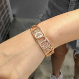 Rose Gold Vine Patterned 15mm Bangle for Women Girls