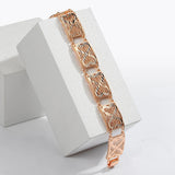 Rose Gold Vine Patterned 15mm Bangle for Women Girls