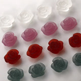 15mm Camellia Frosted Transpare Loose Beads DIY Jewelry Making Tool