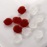 15mm Camellia Frosted Transpare Loose Beads DIY Jewelry Making Tool