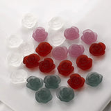 15mm Camellia Frosted Transpare Loose Beads DIY Jewelry Making Tool